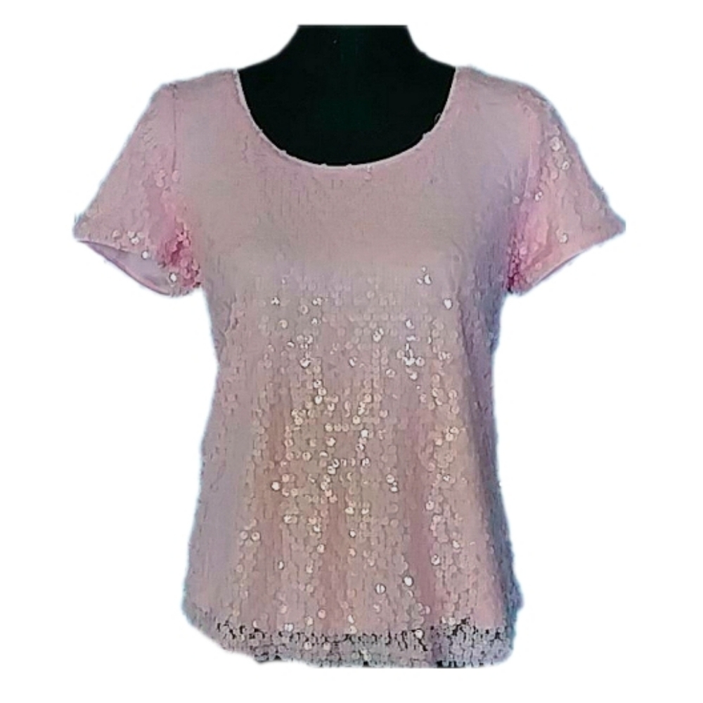 Forever 21 Light Pink Sequin Top